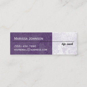 Modern Paarse Grunge Chevron Mini Visitekaartjes