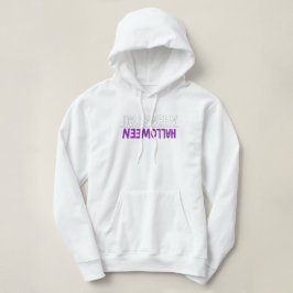 Modern Paarse Halloween Lettering Spooky Season Hoodie