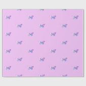 Modern Paarse holografische vlinderwikkelpapier Cadeaupapier (Vlak)