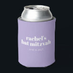 Modern Paarse lavender Bat Mitzvah Custom Favor Blikjeskoeler<br><div class="desc">Moderne Paarse lavender bat Mitzvah Custom Favor Koelbox</div>