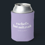 Modern Paarse lavender Bat Mitzvah Custom Favor Blikjeskoeler<br><div class="desc">Moderne Paarse lavender bat Mitzvah Custom Favor Koelbox</div>