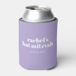 Modern Paarse lavender Bat Mitzvah Custom Favor Blikjeskoeler