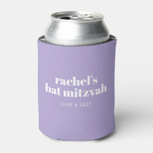 Modern Paarse lavender Bat Mitzvah Custom Favor Blikjeskoeler