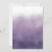 Modern paarse lavender waterverf script bruiloft kaart (Achterkant)