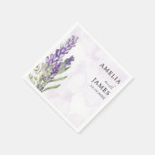 Modern Paarse lavender Waterverf Wedding Servet (Hoek)