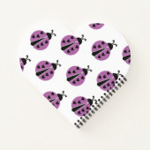 Modern Paarse lieveheersbeestje gepersonaliseerd Notitieboek (Achterkant)