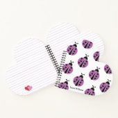 Modern Paarse lieveheersbeestje gepersonaliseerd Notitieboek (Binnen)