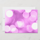 Modern Paarse Lights Bachelorette Party Invitation Kaart (Achterkant)