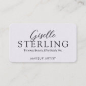 Modern Paarse Lila QR Code Script Elegant Visitekaartje (Voorkant)
