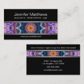 Modern Paarse Lotus mandala Visitekaartje (Voorkant / Achterkant)