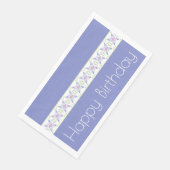 Modern Paarse met bloemmotief Servet (Hoek)