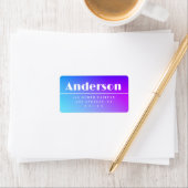 Modern Paarse Ombre retouradres Etiket (Insitu)