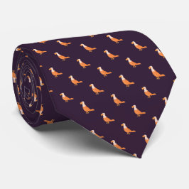 Modern Paarse Oranje adelaar naadloos patroon Stropdas