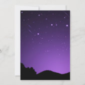 Modern Paarse Oranje zwarte Halloween kostuum Kaart (Achterkant)