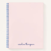 Modern Paarse & Roze Elegant Script Monogram Notitieboek (Voorkant)