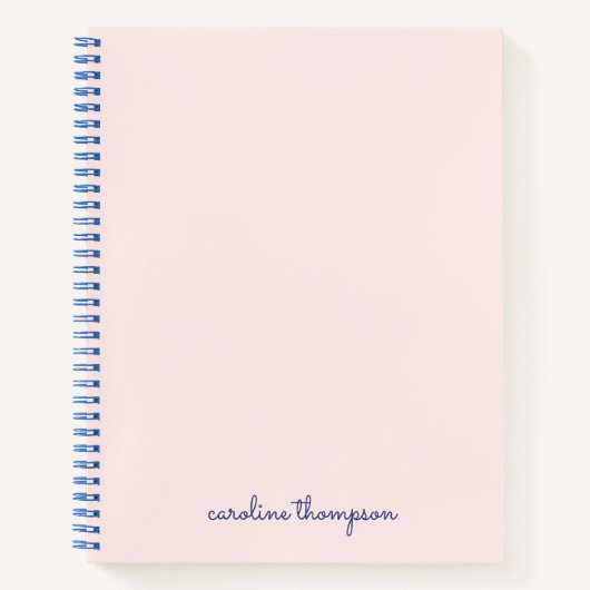 Modern Paarse & Roze Elegant Script Monogram Notitieboek (Voorkant)