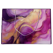Modern Paarse roze en goud- Groot Cadeauzakje (Voorkant)