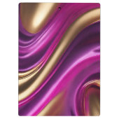 Modern-Paarse Roze en Goud- Klembord (Achterkant)