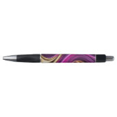 Modern-Paarse Roze en Goud Pen (Voorkant)