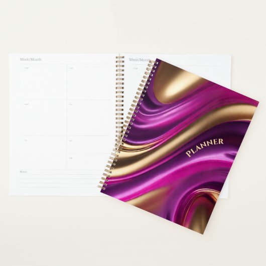 Modern-Paarse Roze en Goud- Planner (Display)