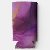 Modern Paarse roze en goud- Seltzer Blikjeskoeler (Achterkant)