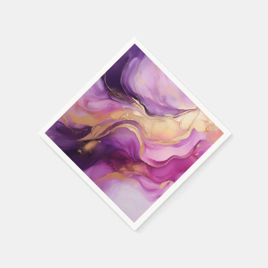 Modern Paarse roze en goud Servet (Hoek)