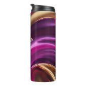 Modern-Paarse Roze en Goud- Thermosbeker (Geroteerd rechts)