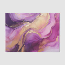 Modern Paarse roze en goud- Tissuepapier