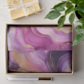 Modern Paarse roze en goud- Tissuepapier (Geschenk)
