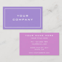 Modern Paarse roze Visitekaartje Kies kleuren