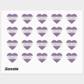 Modern Paarse Save the Date Hart Sticker (Vel)