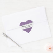 Modern Paarse Save the Date Hart Sticker (Envelop)