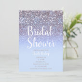 Modern Paarse Silver Glam Glitter Vrijgezellenfees Kaart (Staand voorkant)