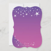 Modern Paarse Star Baby shower Invitation Kaart (Achterkant)