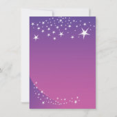 Modern Paarse Star Baby shower Invitation Kaart (Achterkant)