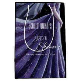 Modern paarse trouwjurk vrijgezellenfeest medium cadeauzakje