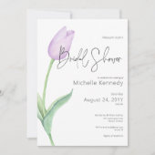 Modern Paarse Tulip Solo Vrijgezellenfeest Kaart (Voorkant)