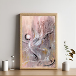 Modern paarse violet abstracte kunst Poster