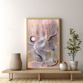 Modern paarse violet abstracte kunst Poster