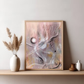 Modern paarse violet abstracte kunst Poster