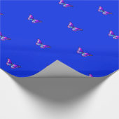 Modern Paarse vlinderwikkelpapier Elec. blu Cadeaupapier (Hoek)