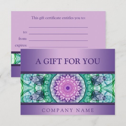 Modern paarse waterlilmoes (Voorkant / Achterkant)