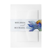 Modern Paarse Waterverf Daisy Wedding Uitnodigingen Wikkel (Voorkant Voorbeeld)