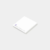 Modern Paarse Waterverf hart, gepersonaliseerd Post-it® Notes (Schuin)