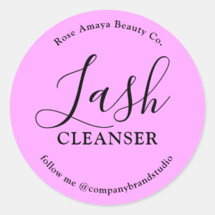 Modern Paarse Wimpershampoo Label