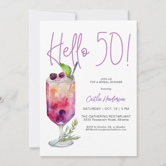 Modern Paarsste Hallo Kaart (Voorkant)