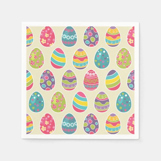 Modern paaseieren decoratiepatroon servet (Voorkant)