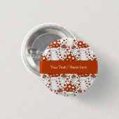 Modern paddenstoelontwerp ronde button 3,2 cm (Voorkant /achterkant)