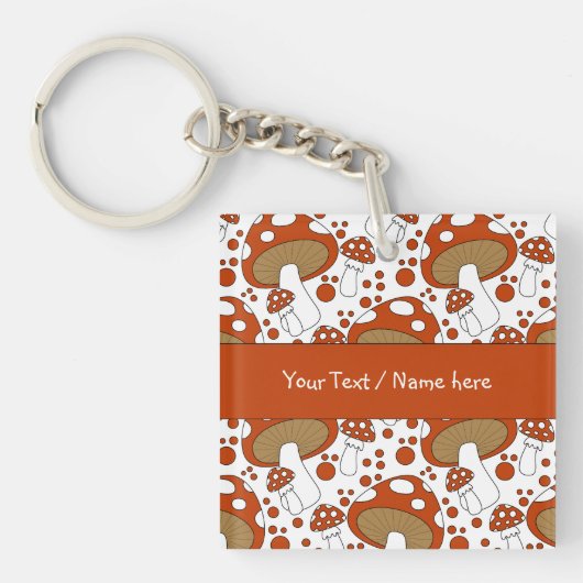 Modern paddenstoelontwerp sleutelhanger (voorkant)