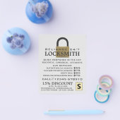 Modern Padlock, Locksmith Adverteren Flyer (Enkel)